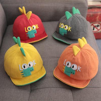 China Spring and Autumn Fashion Multicolor Baby Caps Comfy RTS Kids Cute 1 Year Old Baby Dinosaur Toddler Boys Cotton Caps Trendy 47-49 for sale