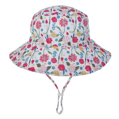 China Picture 2021 Spring And Summer Breathable Baby Fishing Foldable Wide Brim Child Bucket Hat Hemp Prints Bucket Hats For Baby for sale