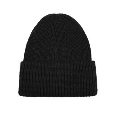 China Wholesale LOGO Solid Color Hat Warm Plain Beanies Fall 2021 And Winter CIO Custom Cold Knitted Hat For Women for sale