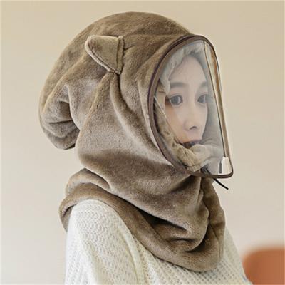 China breathable & Recycling Warm Adjustable Mask Windproof Outdoor Ski Hood Hat Plus Velvet Ear Protection Earflap RTS 2021 Winter Waterproof Hot Sale for sale