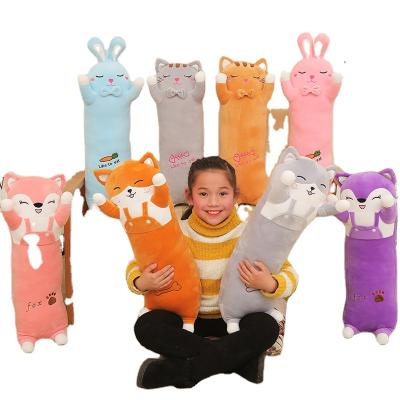 China Youth (Ages 7-14) Cute Kids Toys Cotton Cat Doll Plush Toy Soft Long Stuffed Sleeping Pillow for sale