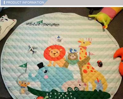 China Toy Baby Creeping Mat Baby World Map Playmat Game Educational Infant Covering Game Mat Room Decoration Round for sale