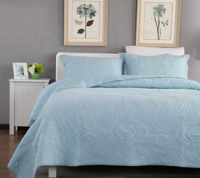 China Cotton Plain 100 Geometric Prints Quilted Made In Porcelain Comforter Bed Covers for sale