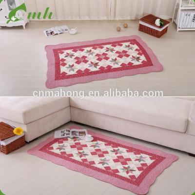 China 90*150cm Cotton Skid Resistance Patchwork Front Entrance Floor Adhesive Mat-Protector For Carpet for sale