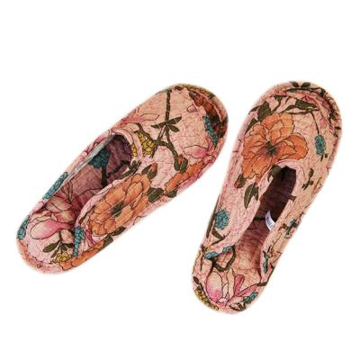 China 2019 China MH Washable Floral Patchwork Cotton Anti-slip Cotton Washable Slipper for sale