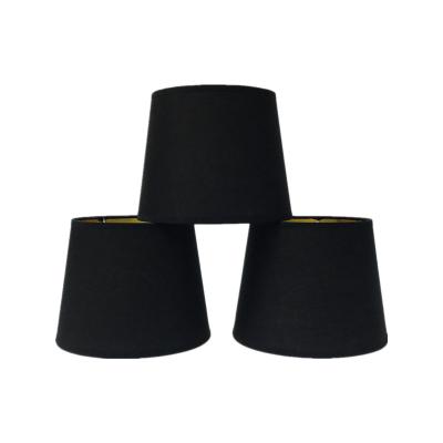 China Wholesale Modern Customize Cheap Stylish Black Drum Fabric Small Lamp Shade For Table Lamps for sale