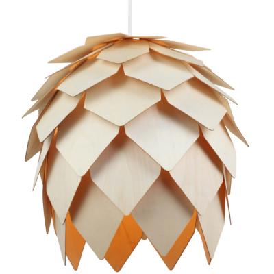 China Modern Style Natural Weave Wooden Honeycomb/Pine Cones Shape Pendant Lamp Light for sale