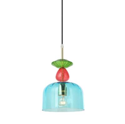 China Creative Vintage Multi Color Glass Chandeliers Lamp Vintage Pendant Lights for sale