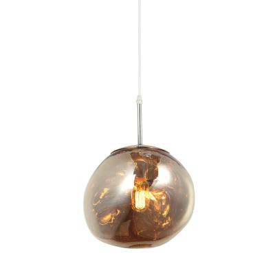 China 2021 Contemporary Indoor Glass Shade Pendant Lights Gold E27 Black Hanging Home Nordic Modern Glass Shaped Kids Pendant Lights for sale