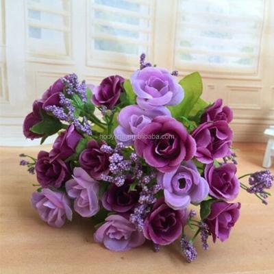 China Decorations Sell New Design and High Quality Wholesale Purple Silk Flower Rose for sale