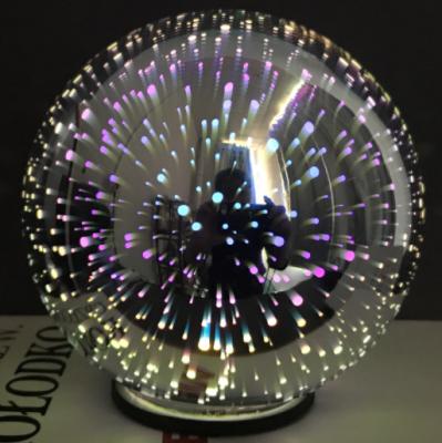 China Decoration Wholesale Fashional Design and High Quality Globe Shaped Magic 3D Illusion Firework Lamp for Decorations for sale