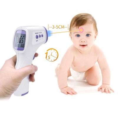 China Fever Alarm Three Colors Backlight Digital Infrared Forehead Thermometer for sale