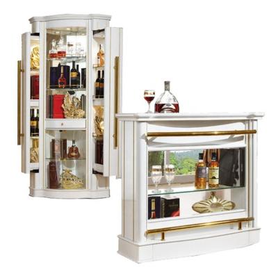 China (Others)Luxury Adjustable Living Room Wine Rack Home Cabinets Drink Cabinet Corner Unit Wooden Bar Counter With Led Light for sale