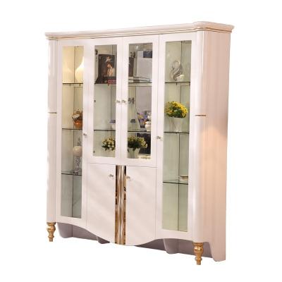 China High Gloss C'est La Vie Modern Luxury Living Room Home Furniture Led Light Glass Display Bar White Wine Display Cabinet for sale