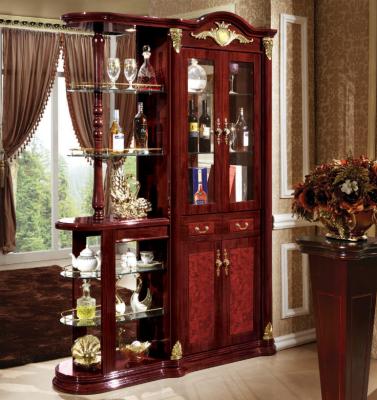 China Led Light C'est La Vie High Glossy Antique Wood Living Room Divider Hall Cabinet Glass Door Wine Cabinets for sale