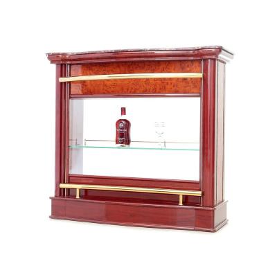 China Antique Maple Marble Top Color Living Room Home Furniture Bar Counter Table Wine Display Bar Cabinet Unit With Marble Top for sale