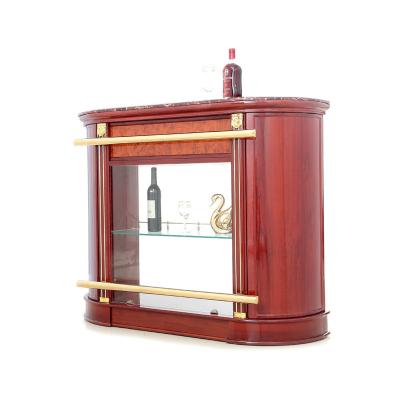 China High Gloss Marble Top Home Furniture Bar Counter Surface Treatment Painting+Smooth Wine Bar Display Cabinet Unit for sale