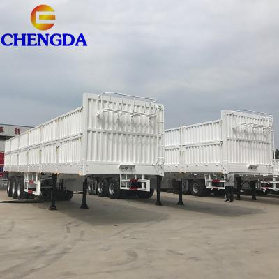 China High Quality Cheap Capacity Large Truck Trailer 3 Axle Cargo Sidewall Trailer For Sale for sale