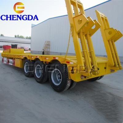 China SUPER SALE factory price truck trailer 70 tons 80t cheap low flat bed hydraulic big boat trailer for sale