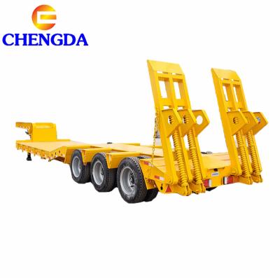 China Flatbed truck trailer gooseneck trailer lowboy trailer for sale for sale