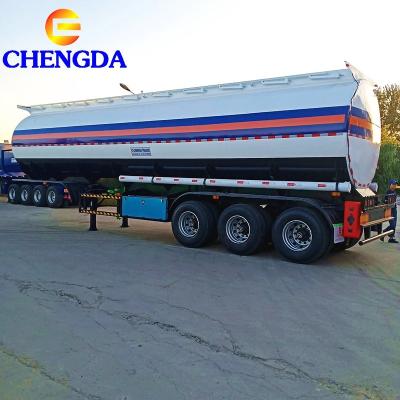 China Truck Trailer 3 Axles Stainless Steel Fuel Tanker Semi Truck Trailer/Edible Oil Truck Gasoline Oil Semi Trailer for sale