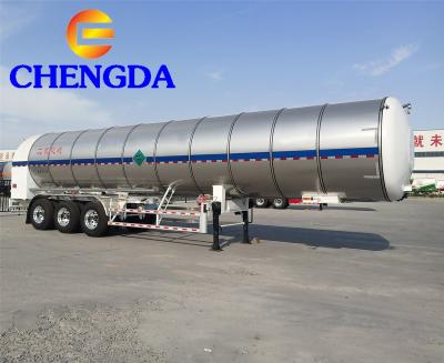 China Aluminum Truck Trailer 3 Axle CO2 Tanker Trailer for sale