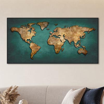 China Realistic Modern Wall Art For Home Decor from Crystal Painting World Map Canvas for sale