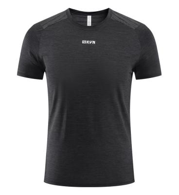 China Breathable Wholesale Men Design Your Own Fitness Clothing Custom Muscle Sports Slim Fit Running T-Shirts For Men for sale