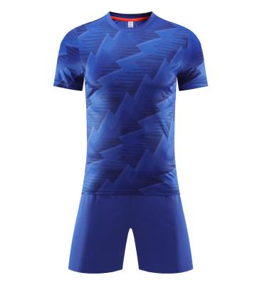 China Bulk Customized Quick-Dry Sportwear Football Soccer Jersey Set Custom Made Blue White Red Yellow Black T-shirt Soccer Jersey Football Uniform For Sale for sale