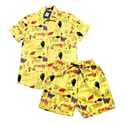 China QUICK DRY Summer Mens Sets Fashion Short Sleeve Shirt Shorts Set Beach Casual Gear For Men 2 Piece Mens Short Sets for sale