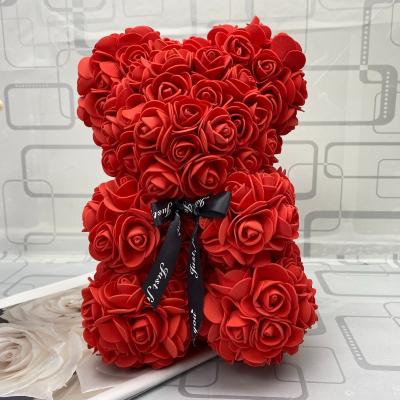 China Wholesale Popular And Premium Rose Bear PE Foam Flower Head For Valentines Day Gifts for sale