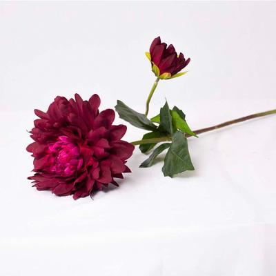 China Wedding home decor party home supply factory direct artificial flower decoration dahlia silk flower for sale