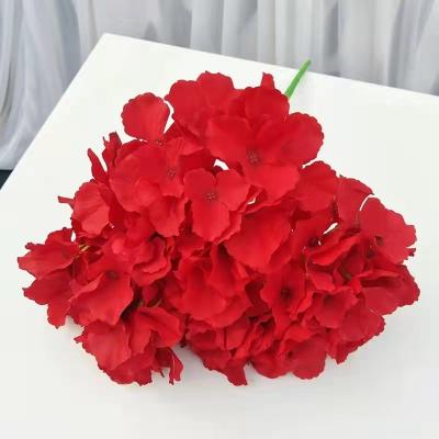 China Factory direct sales fabric 7 heads high quality hydrangea bouquet home decoration artificial flower for sale