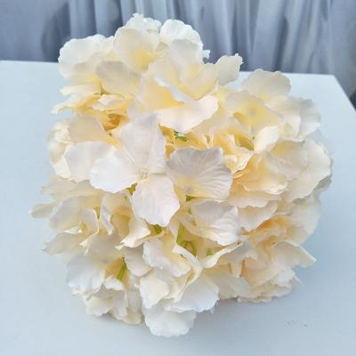 China Cheap Artificial Plastic Simple Color Home Mix Hydrangea Fake Flower Promotion Decoration Red Hydrangeas Bloom for sale