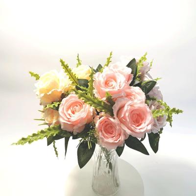 China Artificial Flowers Wedding Home Decoration Suitable Price Good Quality Hotel Decoration Rose Flower for sale