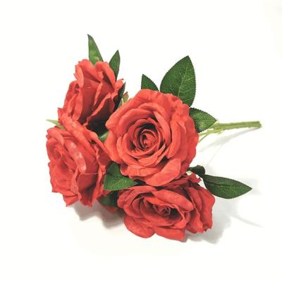 China Home Decoration Durable Using Low Price Decor Artificial Flowers Flower Roses for sale