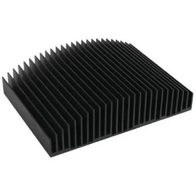 China Precision Custom Heat Sink Extrusion Aluminum Extruded Black Powder Coated Radiator for sale