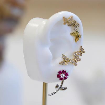 China Dylam Plant Flower Fashion Cute Earrings Trend 2021 Jewelry Drop Statement Gold Earrings Set With Card Earring Women 21524 for sale