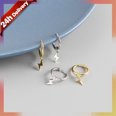 China Dylam Lead Free Nickel Free 925 Sterling Silver Retro Earring Back Hooks Dangle Fasion Earings Lightning Bolt for sale