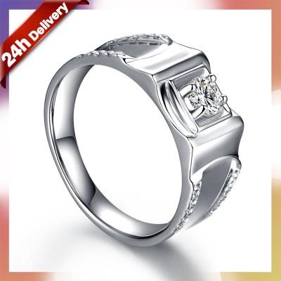 China TRENDY Dylam NO MOQ Vintage Ring Minimalist White Gold Plated 925 Silver For Men Couple Wedding Mens Wedding Rings for sale