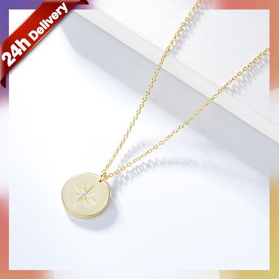 China Dylam TRENDY no anise thin star link chain pendant set sterling silver 18k gold platinum plated wholesale price 925 moq for sale