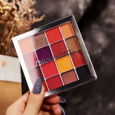 China Waterproof 2021 Matte Shades Nude Pigment Eyeshadow Palette Shimmer Shimmer Palette 16 Part Eye Shadow for sale