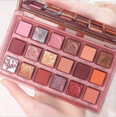 China Waterproof Beauty Glazed 18 Colors Eyeshadow Palette Shimmer Powder Matte For Women Glitter Concealer Waterproof Eyeshadow Cosmetics for sale