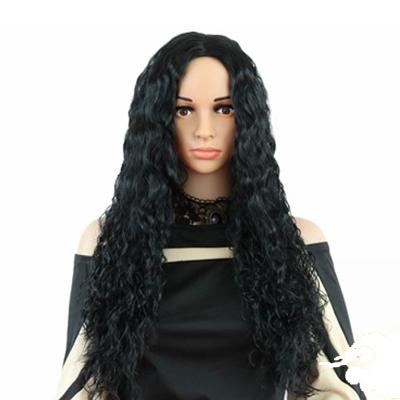 China Machine Made Medium Curly Medium Curly Synthetic Women's Long Curly Hairstyle Bushy Deep Curl Hair Wig For Daily Life for sale