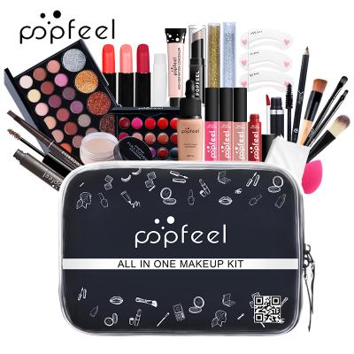 China Hot Wholesale Face Beauty Suit Style Cosmetic Powder Makeup Kits Colorful Eyeshadow Palettes Makeup Kits for sale