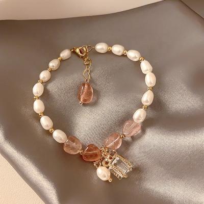 China Natural Irregular Bead Crystal With Simple BOHEMIA Bracelet for sale