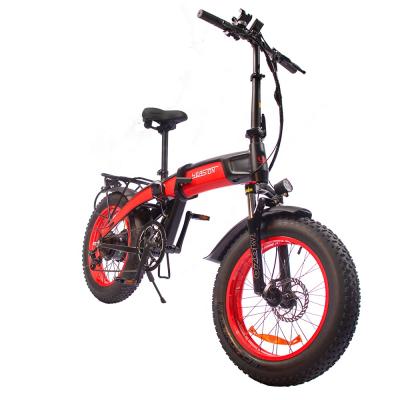 China 20inch Wholesale Aluminum Foldable Electric Bike 48V 1000W Snow Bike 14Ah Lithium Battery Folding Fat Tire Electric Bike for sale