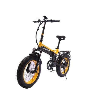 China Aluminum 20 Inch 4.0 Wheel Fat Tire E-Bike 1000W 48V Motor Folding Fat Tire Electric Folding Bicycle 14Ah Lithium Battery Electric Bike for sale