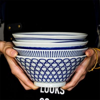 China Viable Fashion Design Japanese Style Ceramic Ramen Bowls for sale