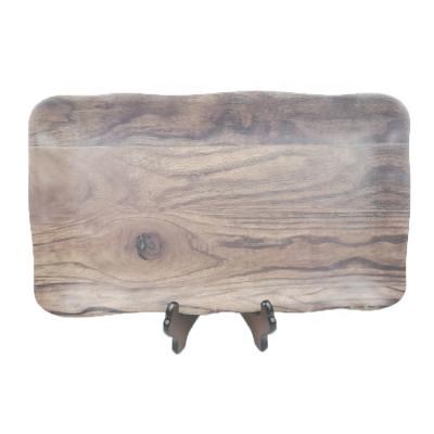 China Wholesales Grain Melamine Wooden Food Tray Rectangular Eco - Friendly for sale